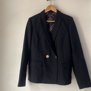 J. Crew Navy Dover Blazer with Gold Buttons